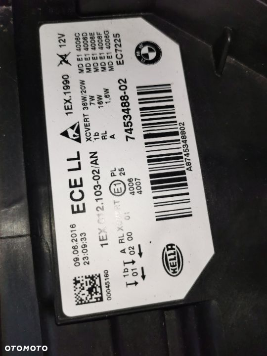 BMW 3 F30 F31 LAMPA PRAWA PRZOD LED ADAPTIVE 7453488-02 - 6