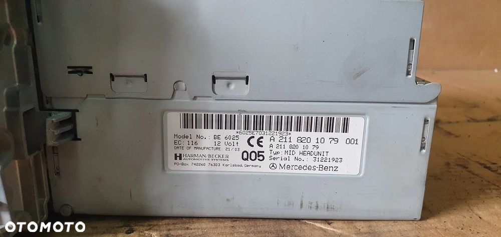 Radio radioodtwarzacz NAVI nawigacja Mercedes E-Klasa W211 A2118201079 - 8