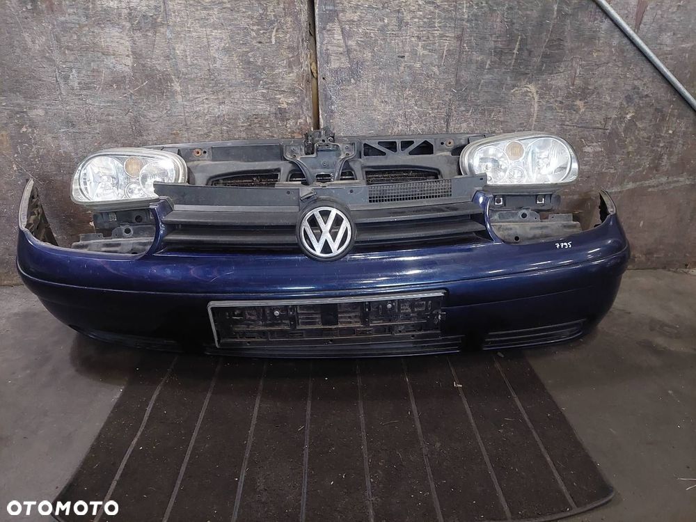 KOMPLETNY PRZÓD MASKA ZDERZAK LAMPA PAS PRZEDNI VW GOLF IV LB5N - 1