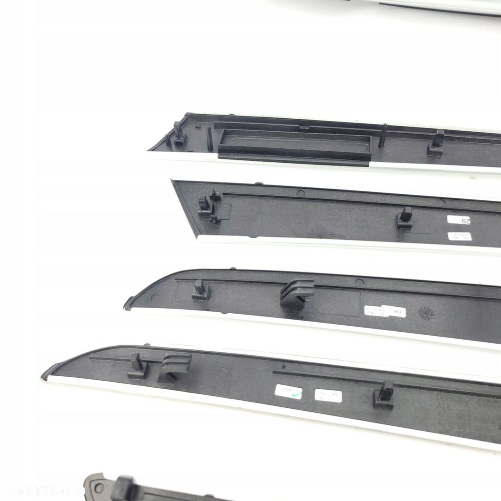 AUDI A6 C6 LIFT LISTWY DRZWI OZDOBNE DEKORY S-LINE SZCZOTKOWANE 1NK TUNEL - 10