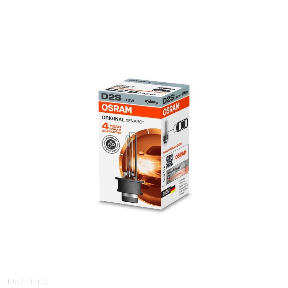 Bec auto Xenon D2S pentru far OSRAM 66240, 12/24V; 35W; 3200 lm; culoare temperatura 4300K; P32d-2; 1 buc. - 1