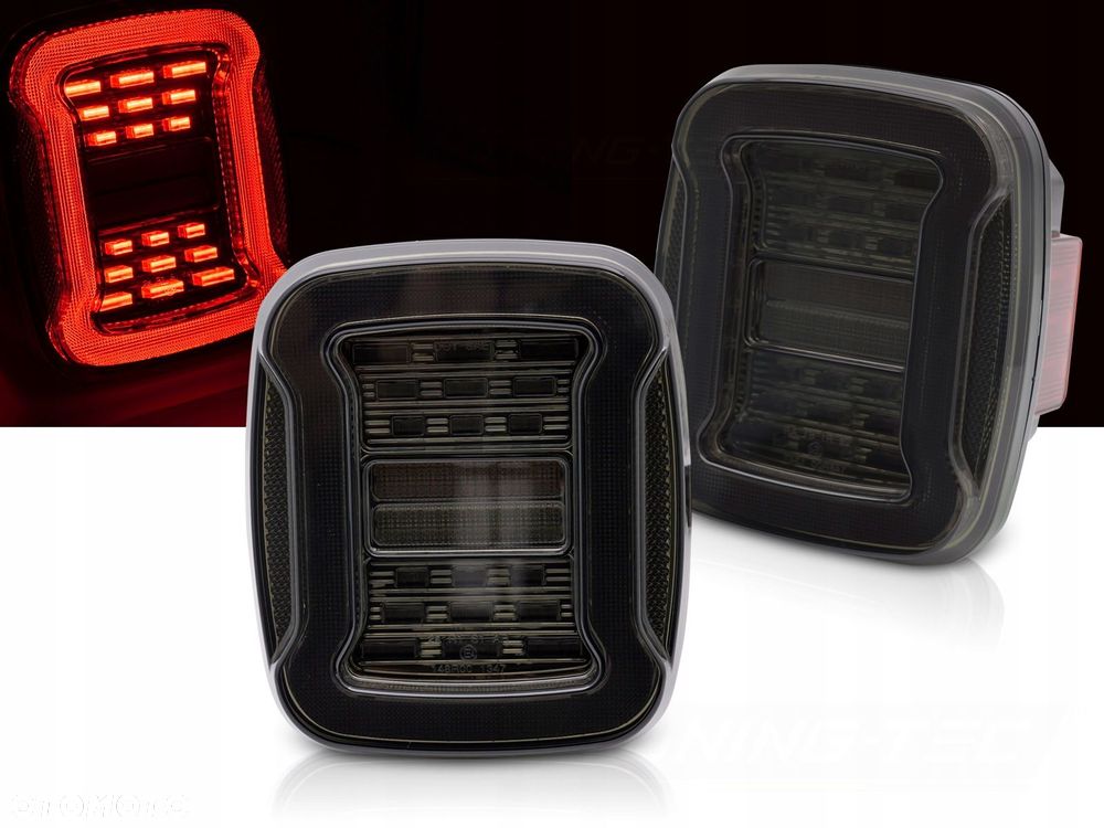 lampy tyl kpl full led tuning clear smoke jeep wrangler yj sj tj 1991-2006 - 2