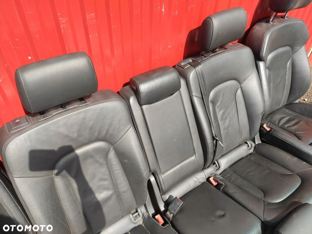 AUDI Q7 4L WNĘTRZE FOTEL FOTELE S-LINE KANAPA 3 RZĄD BOCZKI KOMPLET 7 SKÓRA - 11