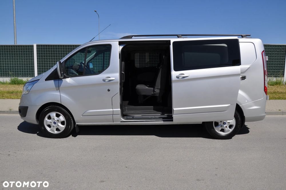 Ford TRANSIT CUSTOM 170 KM M6 Limited DCiV 290 L2 5 osobowy Brygadowy Krajowy I Właściciel Serwisowany Drzwi przesuwne z dwóch stron - 12