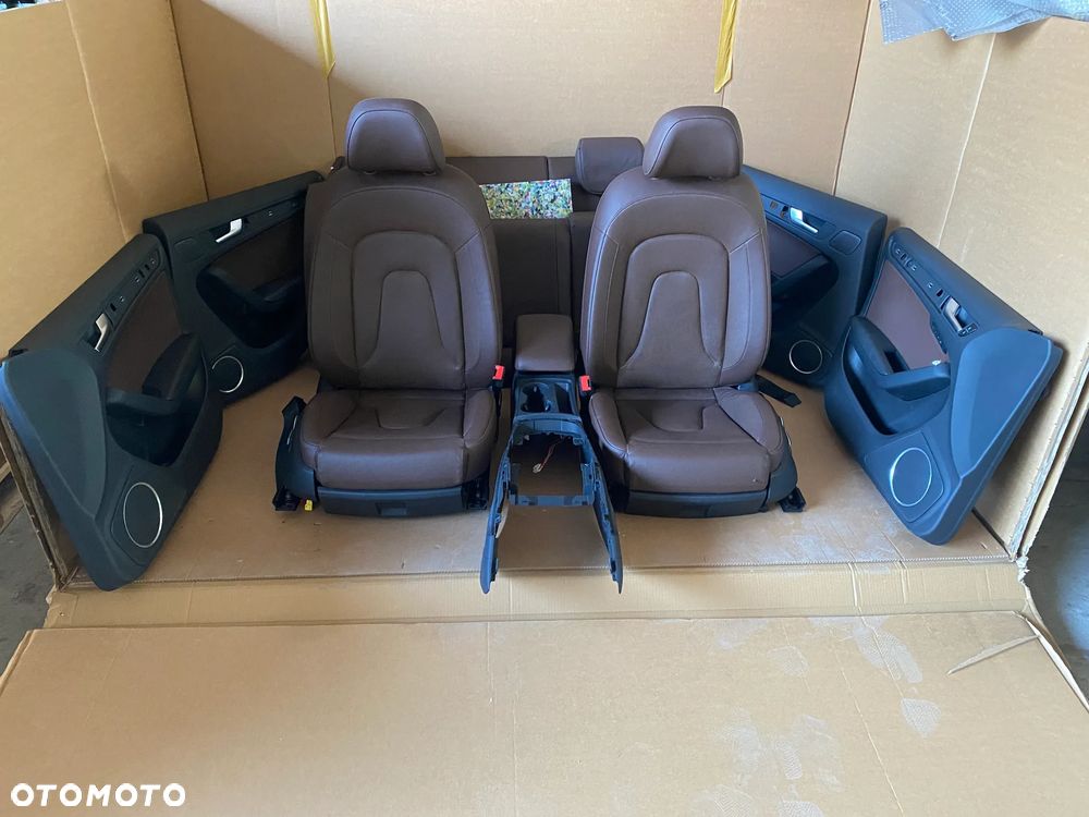 Audi A5 8T S-line Sportback Fotel fotele kanapa skóra grzane brązowe 12km - 13