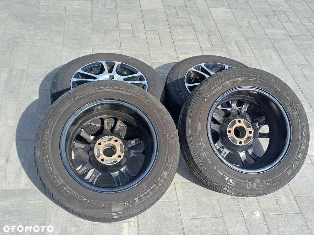 FELGI Z OPONAMI KOŁA ALUMINIOWE PEUGEOT 308 I R15 4X108 ET24 65,1 mm OPONY SEMPERIT 195/65 R15 NR34 - 13