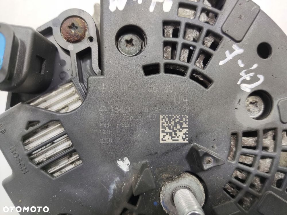 alternator mercedes a-klasa w176 1.8 cdi a0009063322 0125711028 2012-2018 - 6
