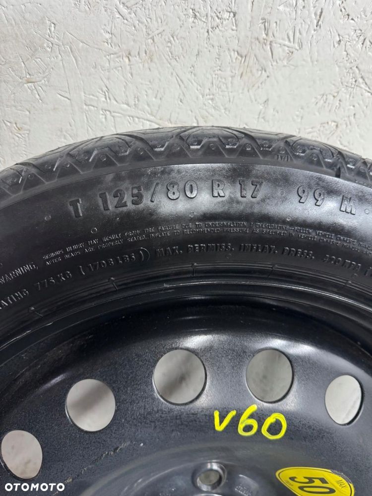 koło dojazdowe zapas volvo xc60 v60 s60 31302356 125/80/r17 5x108 - 2