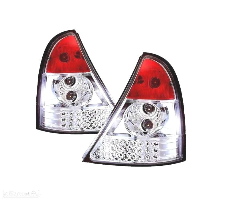 FAROLINS TRASEIROS RENAULT CLIO II 98-01 CROMADO - 1