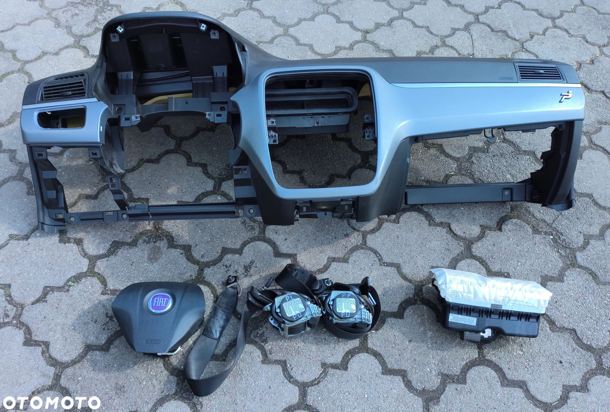 Grande Punto deska poduszka kierowcy pasażera pasy przód sensor komplet stan bdb EU bez uszkodzeń 06-12r Fiat - 1