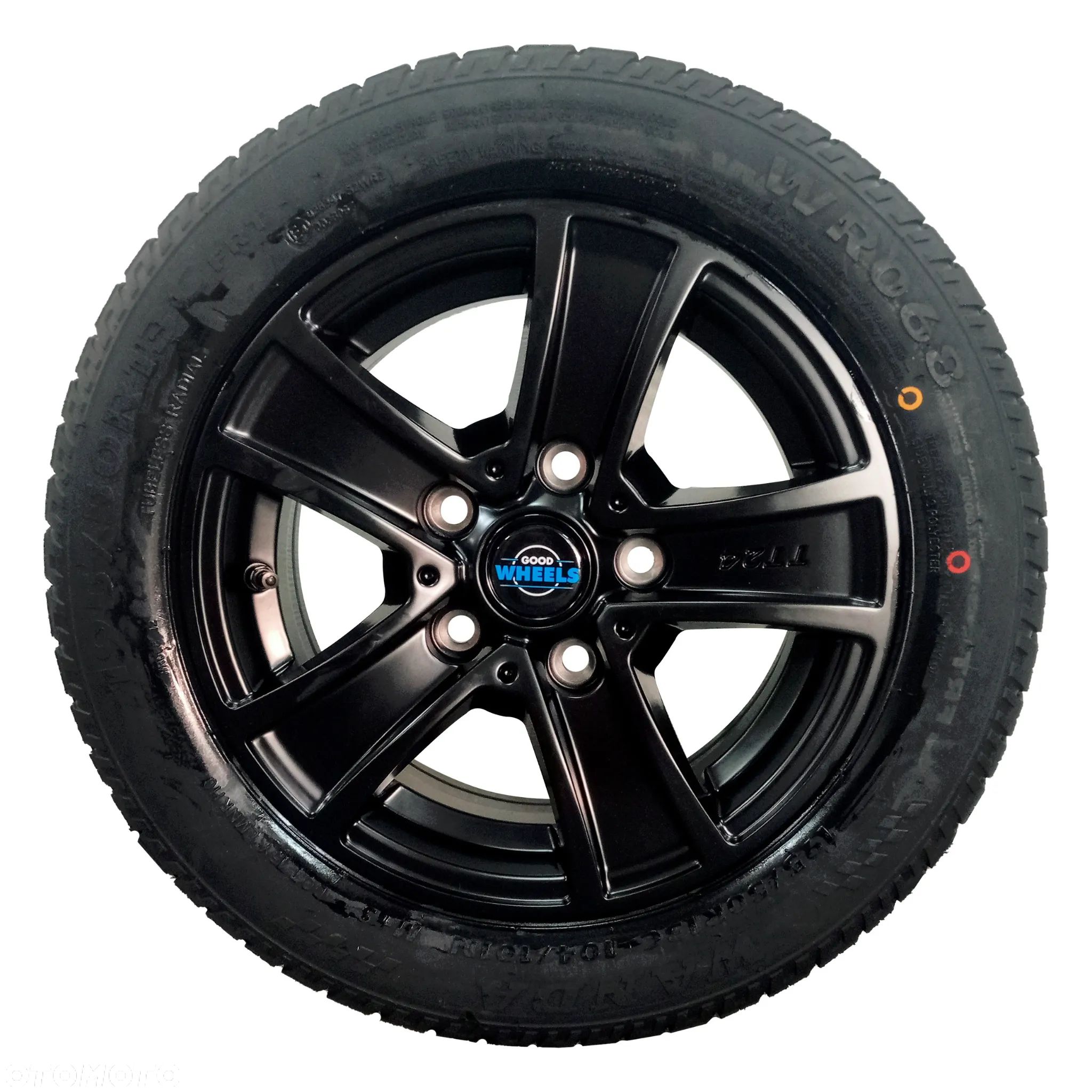KOŁO 195/50 R13C WANDA 5x112 FELGA ALUMIOWA CZARNA MAT PRZYCZEPA OPONA - 1