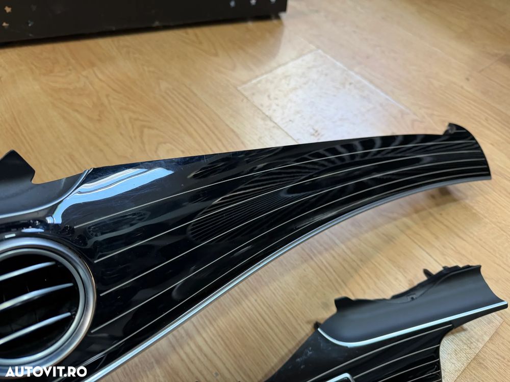 Ornamente interior piano black Mercedes E class w213 Ornament Bord piano black bagheta 4 butoane - 4