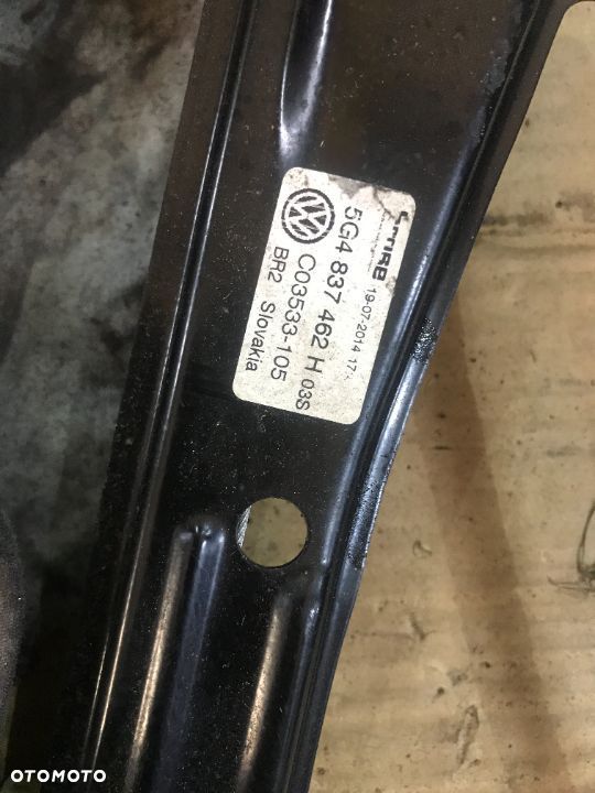 Mechanizm podnośnik szyby prawy przód VW GOLF VII 5G4837462H - 3