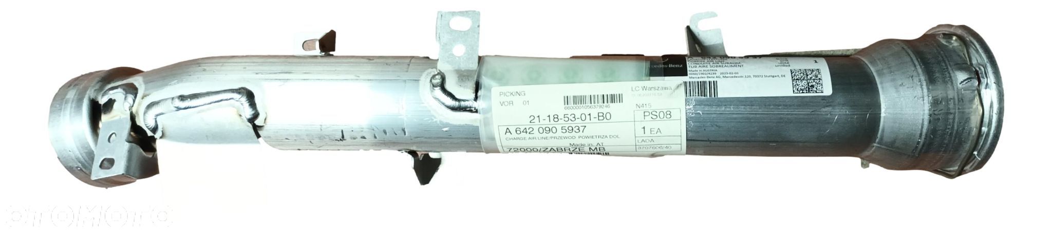 MERCEDES SPRINTER 906 907 Rura powietrza intercooler lewy - 1