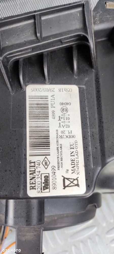 lampa prawy prawa lewa lewy przód przednia RENAULT LAGUNA II 2 LIFT XENON - 6