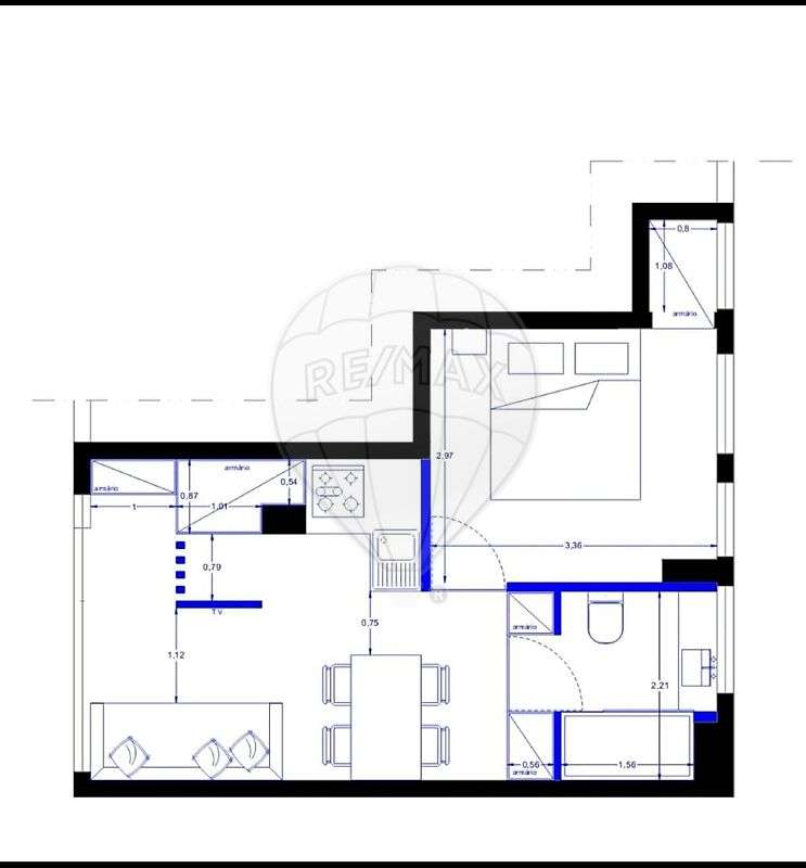 Apartamento T1 para venda - Grande imagem: 3/3