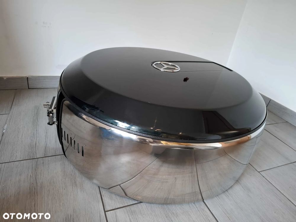 OSŁONA KOŁA ZAPASOWEGO DEKIEL MERCEDES G KLASA W463 OBUDOWA OBEJMA CHROM IDEALNY STAN - 3