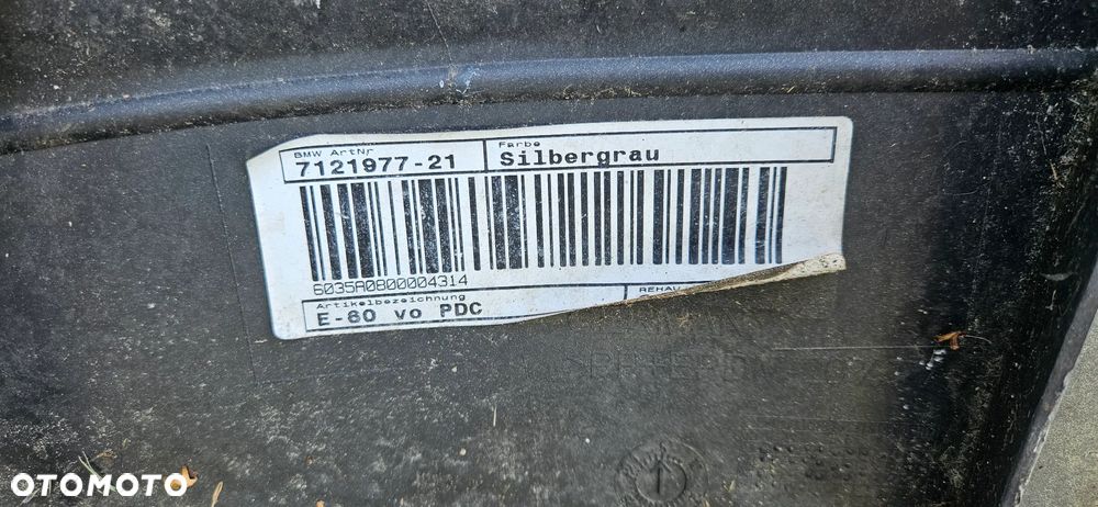 BMW 5 E60 E61 2003-2007 Kompletny zderzak przód Zderzak przedni pod czujniki parkowania PDC XENON spryskiwacze  KOLOR Silbergrau - 34
