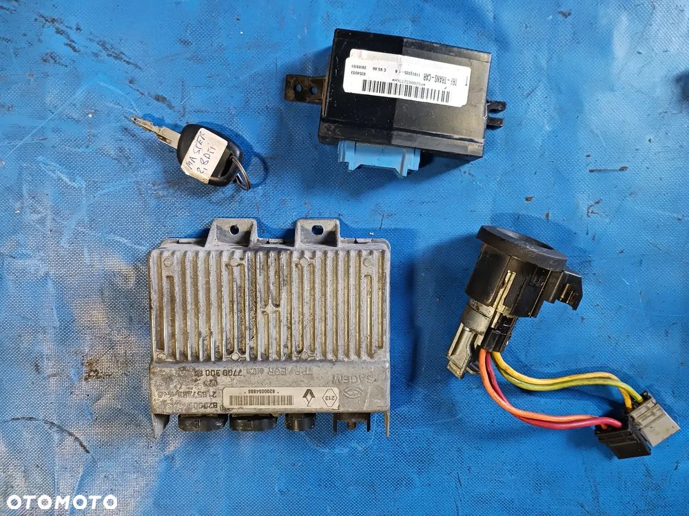 Zestaw startowy do odpalenia sterownik Ecu OE 8200054886 Renault master Opel movano Nissan Interstar 98-03 2,8DTI 114KM stacyjka moduł immobilizera p8200032776h komplet - 1
