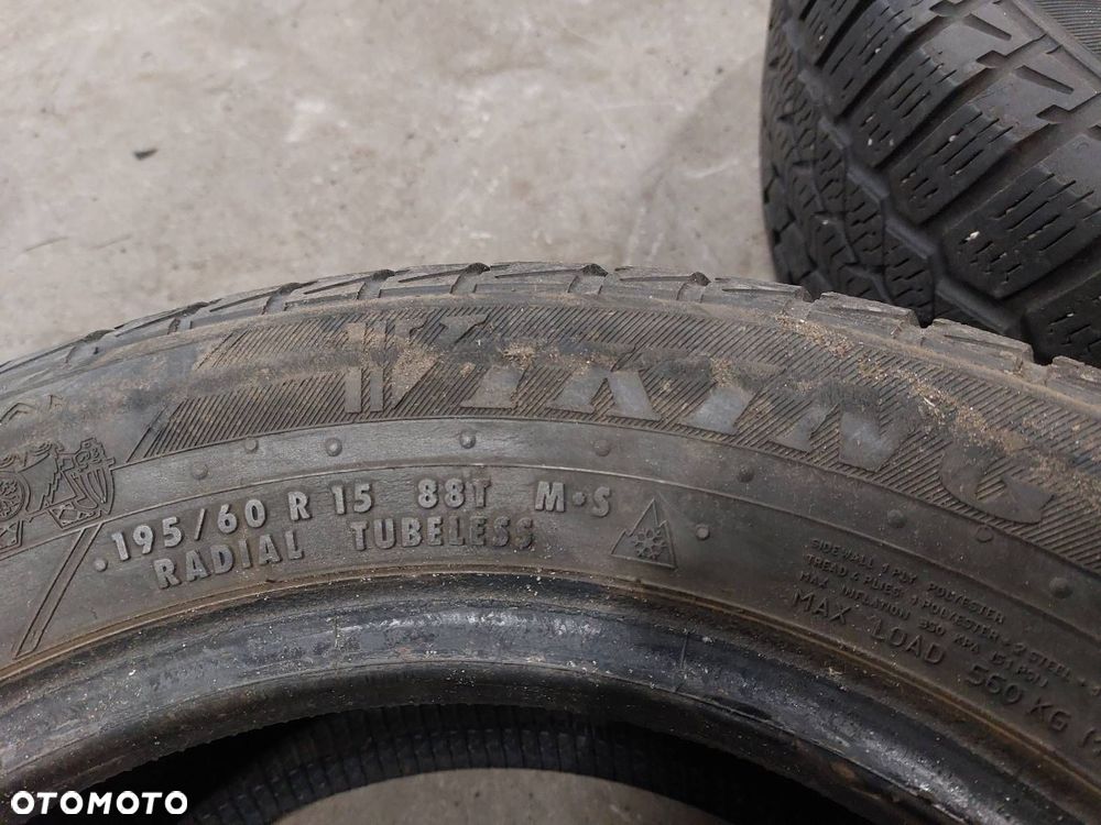 OPONY ZIMOWE 2 SZT 195/60R15 2009R VIKING SNOWTECH - 2