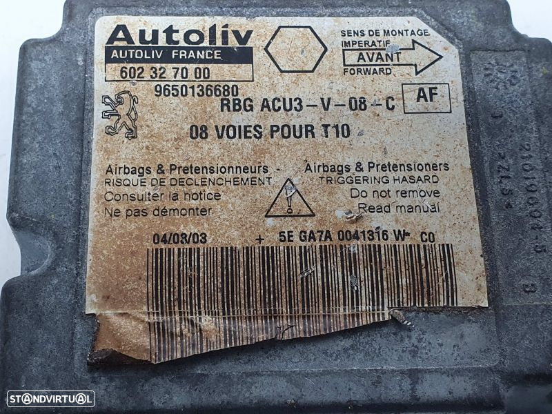 Centralina / Modulo Airbags Peugeot 206 Hatchback (2A/C) - 2