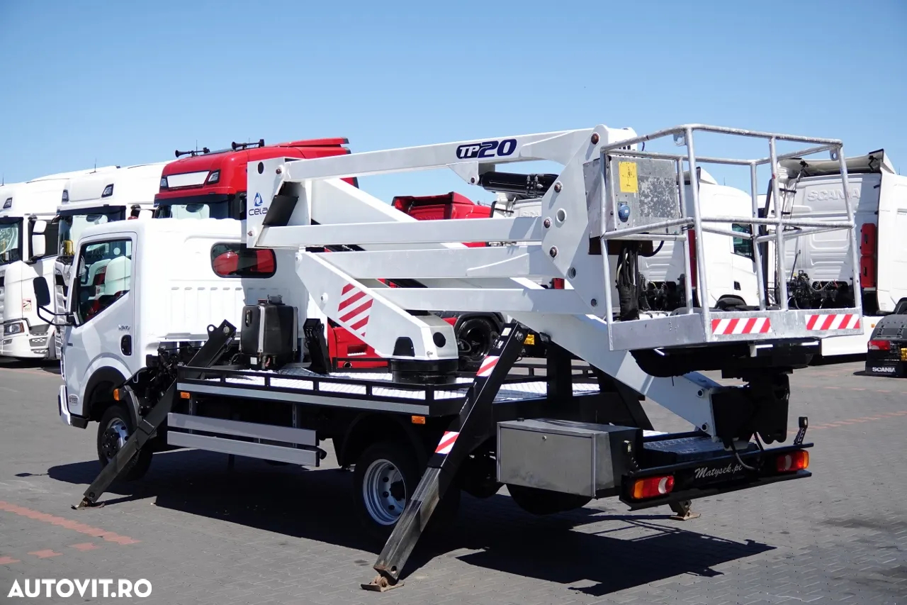 Renault MAXITY 110 DXI / ELEVATOR 20 METRI / ELEVATOR CU CULBIE TP20 / COȘ PENTRU 2 PERSOANE - 250 KG / 42.000 KM / CONTRACT POST-SERVICE - 10