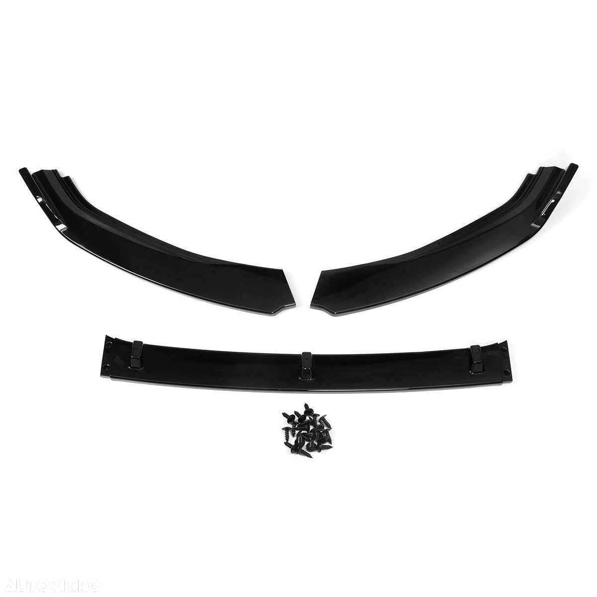 Prelungire Extensie Lip Bara Fata Volkswagen Golf 7 / 7.5 Negru Lucios - 2