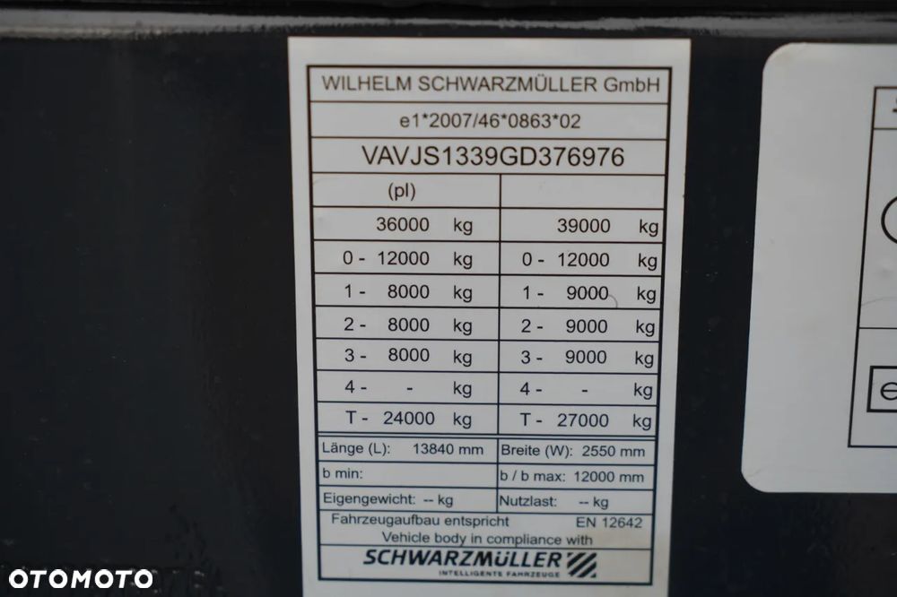 Schwarzmuller / FIRANKA / STANDARD / PALECIARA / OSIE SAF / - 31