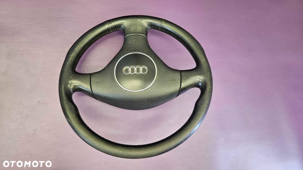 Kierownica Trzy 3 Ramienna Czarna Skóra Soul Air Bag Poduszka Kabel Wtyczka AUDI A4 B6 B7 - 7
