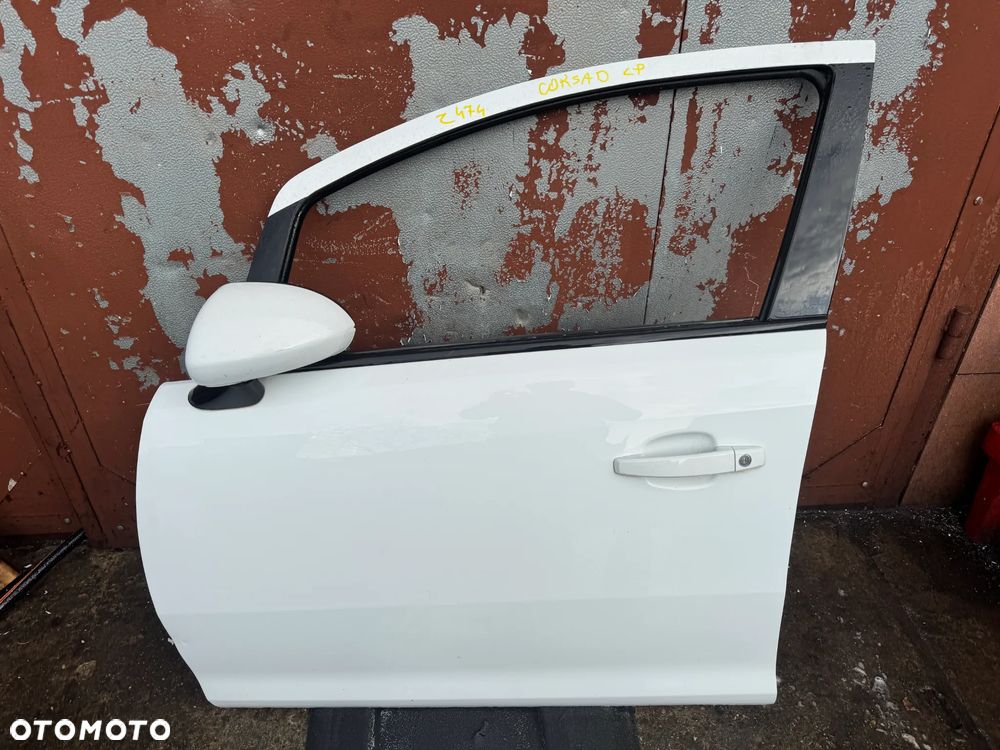 Drzwi lewe przednie Opel Corsa D białe - 1