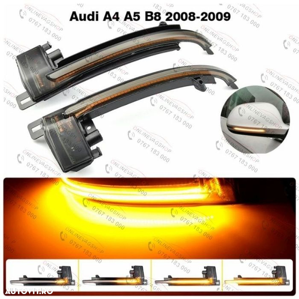 Semnalizare dinamica oglinda Audi A3 8P, A4 B8,A5 A6 4F, A8 D3 ,Q3
