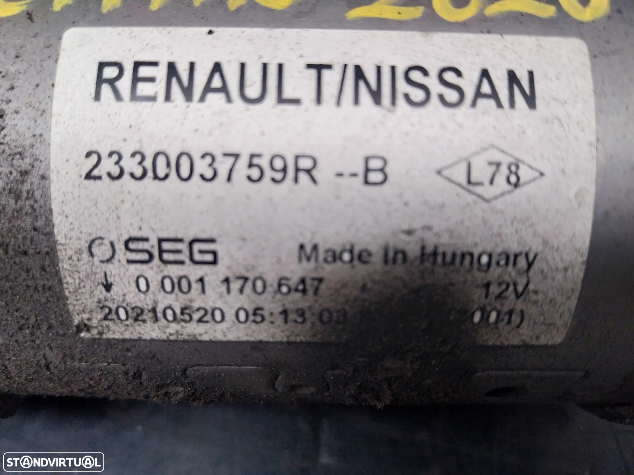 Motor arranque Renault 1.5 dci Ref: 233003759R - 4