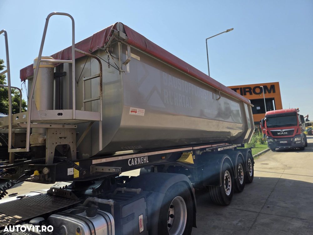 Carnehl Basculabila 28mc, 2021, MASA PROPIE 4,8tone, picioare detasabile,axa liftabila, Carte identitate RAR, RULATA NUMAI IN GERMANIA, jante Aluminiu, axe BPW, CA NOUA, anv 80% ok, cilindru HYVA, prelata, , posibilitate leasing 4 ani-PROMOTIE 21.900 EUR+Tva - 8