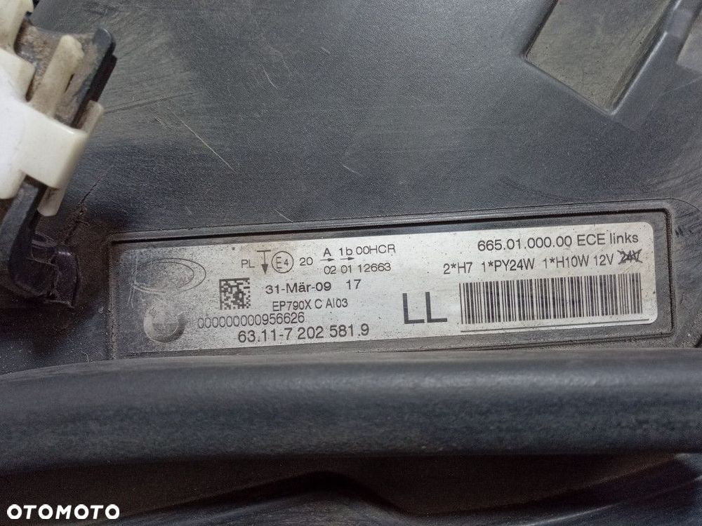 BMW 3 E90 E91 REFLEKTOR LEWY LAMPA EU  7202581 - 5