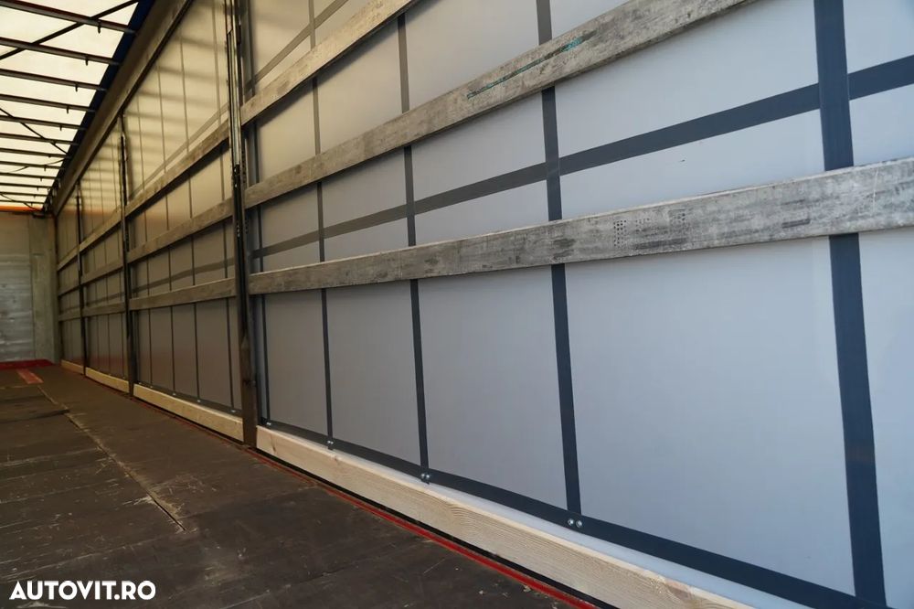 Fliegl MEGA CORTINĂ / REMORCA DIN OȚEL - 7 M / ACOPERIȘ CULISANT / PLATĂ JOSĂ - 22