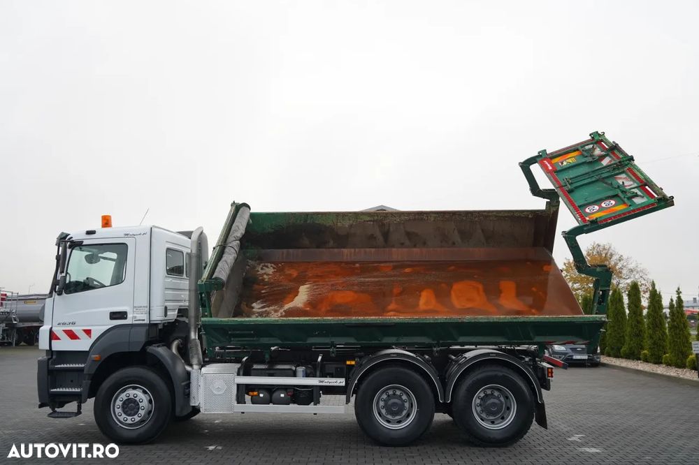 Mercedes-Benz AXOR 2636 / 6x4 / BASCULĂ CU 2 LATE / HIDROCLAPĂ / HIDROCLAPĂ / SPECIAL / CU PUNGĂ DE TRECERE FRONTALĂ / MANUALĂ - 8