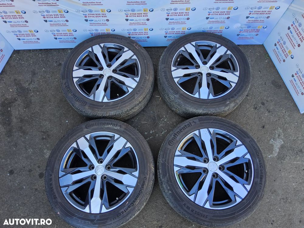 Jante aliaj Peugeot 3008 R18 308 508 5008 Citroen c4 c5 jante cu anvelope 225/55/r18 continental - 1