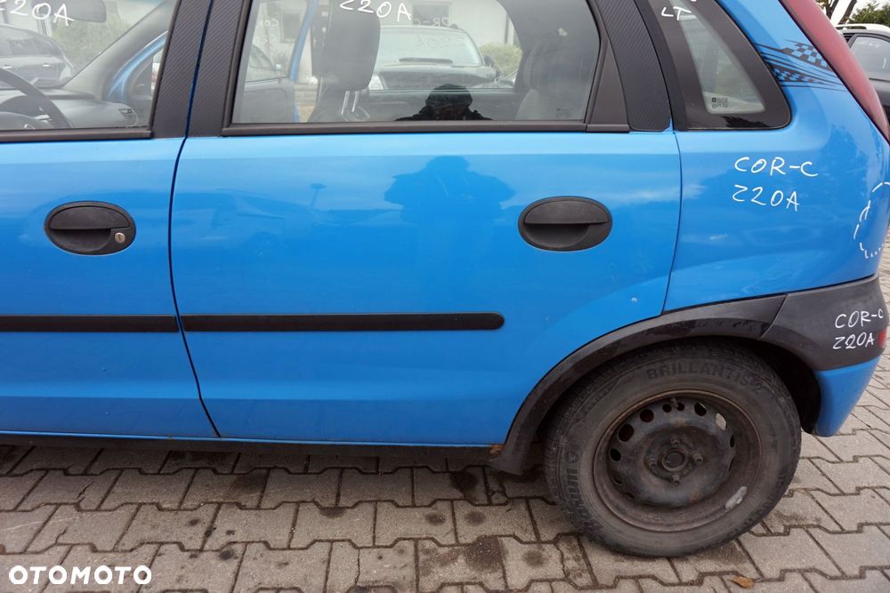 DRZWI TYLNE LEWE CORSA C III 5D HB Z20A  NIEBIESKI OPEL 1999-2003 - 3