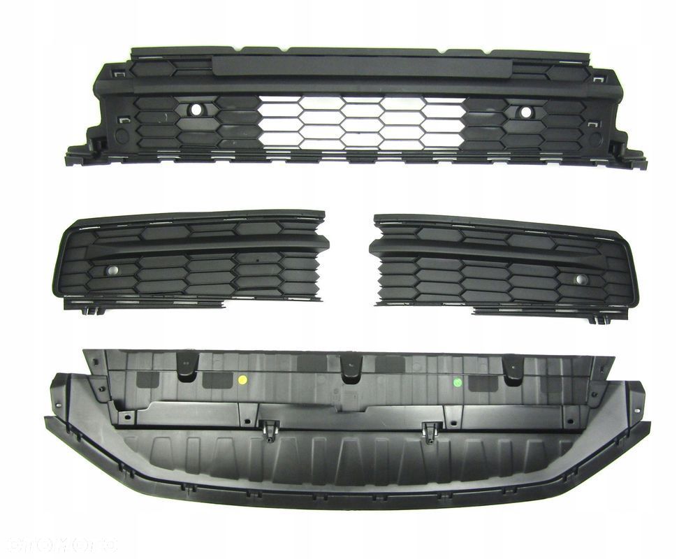 Kratka / Kratki w zderzak pod PDC + osłona Skoda Kodiaq 16 - 21 ZEESTAW ! - 1