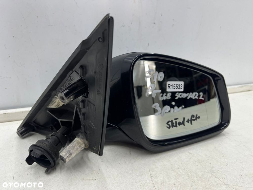 Lusterko BMW 5 F10 F11 10-13r. 3 pin PRAWE elektryczne SKLADANE fotochrom zewnętrzne 668 SCHWARZ 2 - 1