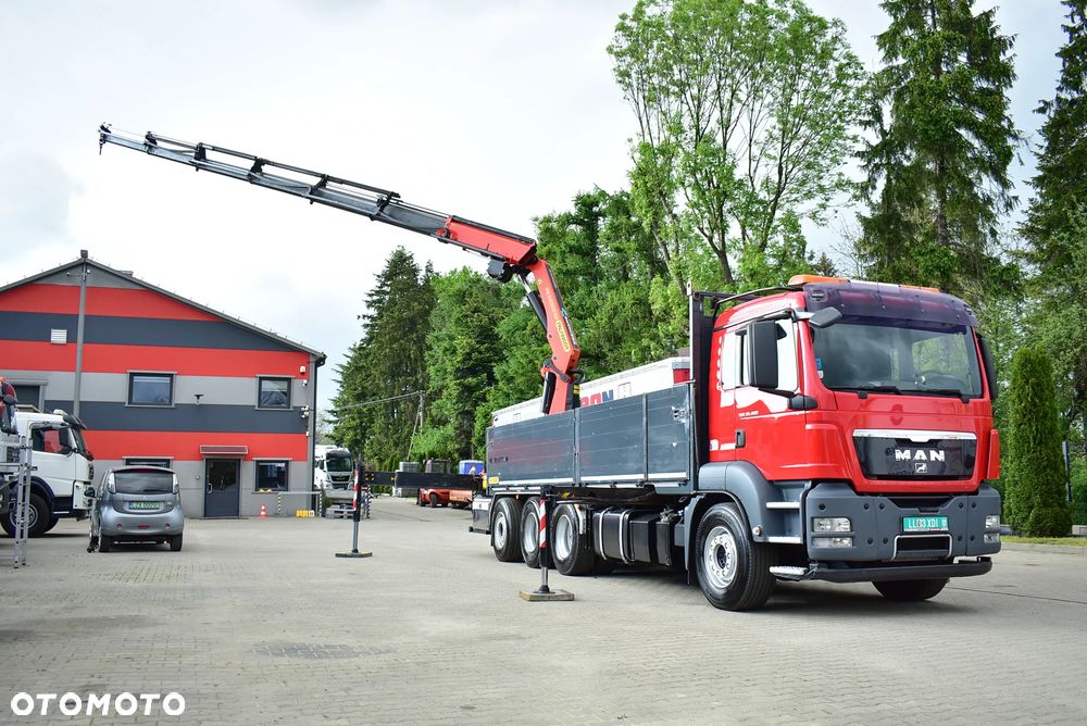 MAN TGS 35.480 Tridem 8x4 /Skrzynia 7.20m./ Palfinger PK 34002 SH/ Wciągarka/ 8 Segmentów/ 22m. / 5 i 6 Funcja/ Rotator/ Pilot/  Manual/ Euro 5/ Autokran/ Ladekran/ Kran/ HDS/ Seilwinde / Sprowadzony ! - 9
