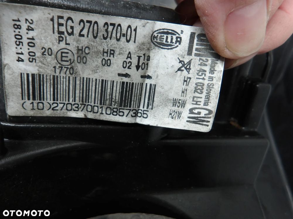 OPEL ASTRA H GTC 1.7CDTI LAMPA PRAWA LEWA PRZÓD PRZEDNIA 1EG270370-01 - 7