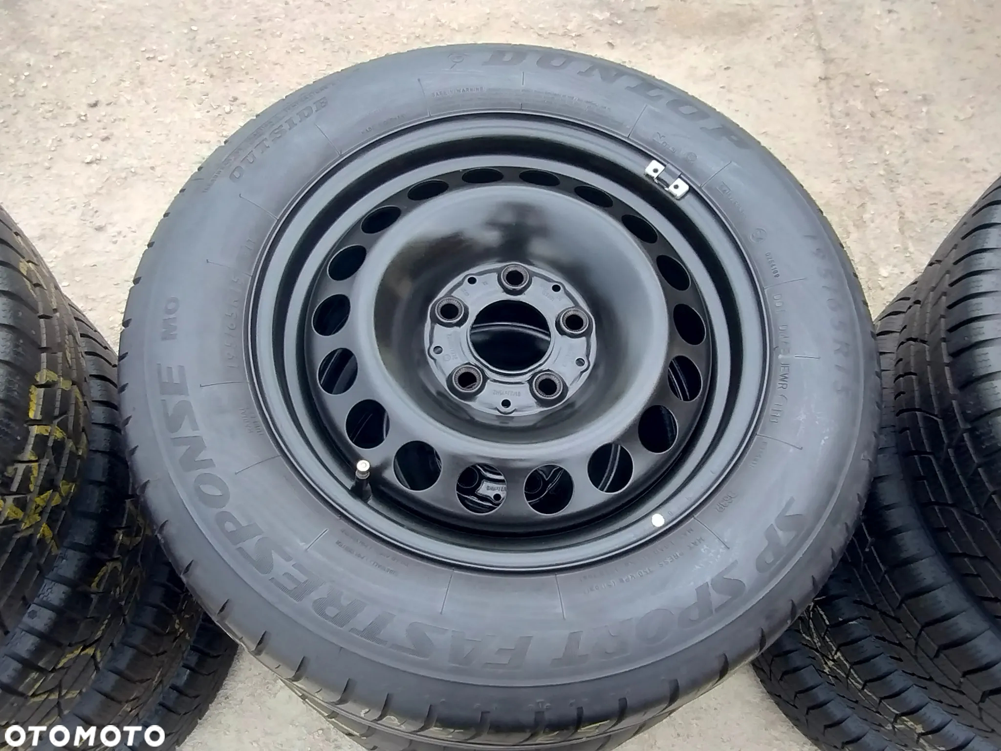 195/65R15 Opony Letnie Lato DUNLOP SP SPORT FASTRESPONSE MO 5x112 Felgi Stalowe STAL 15 Koła Mercedes A W176 B W246 CLA C117 KLASA W169 W245 195/65 5-6mm - 18