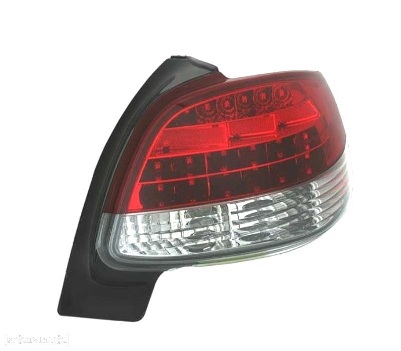 FAROLINS TRASEIROS PEUGEOT 206 98-09 VERMELHO BRANCO - 2