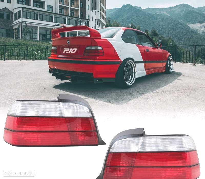 FAROLINS TRASEIROS BMW SERIE 3 E36 LOOK SEDAN 91-99 LOOK M3 - 1