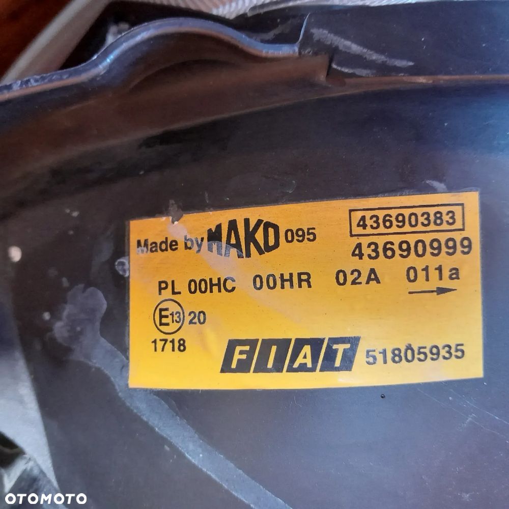 Lampa-reflektor lewy przód Fiat Doblo 2008 - 3