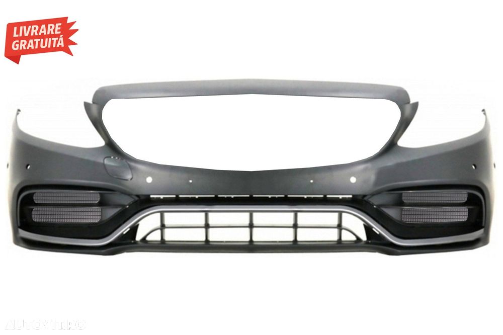 Bara Fata cu Difuzor Spate si Ornamente evacuare Mercedes C-Class A205 Cabrio C205- livrare gratuita - 2