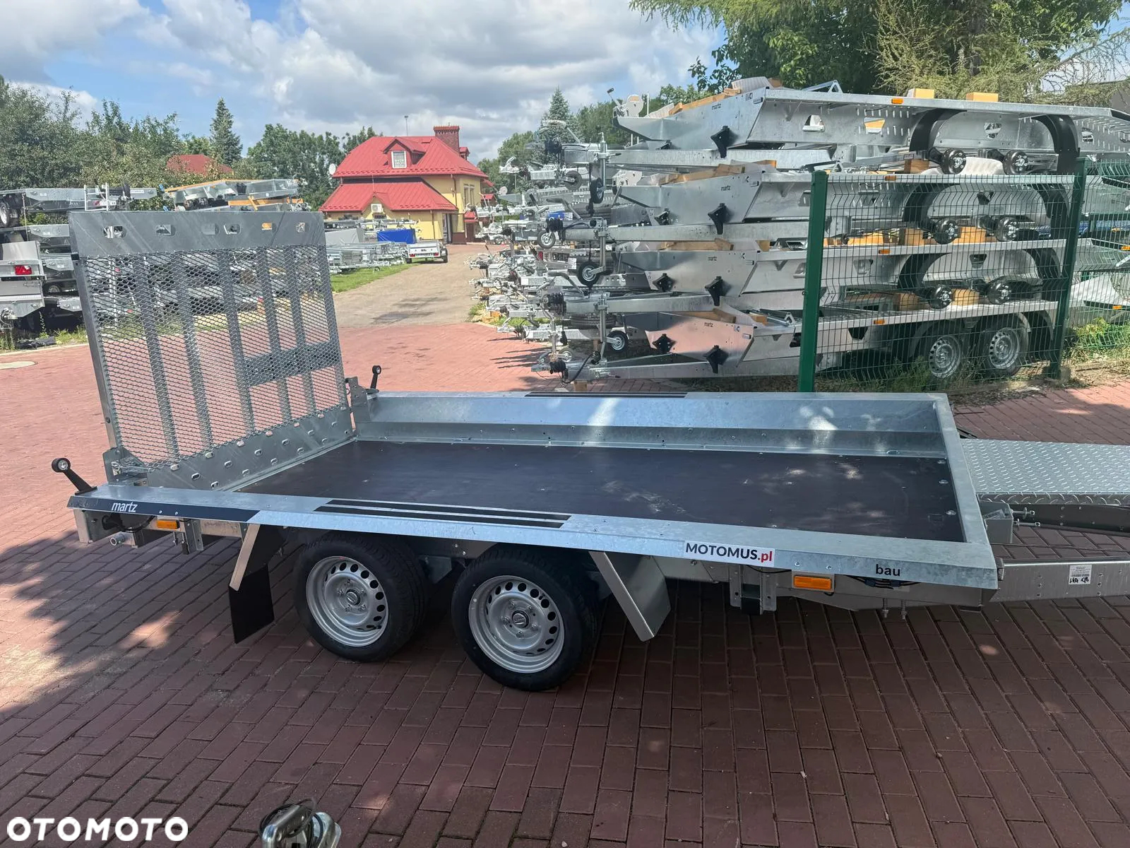 Martz Przyczepa do przewozu sprzętu budowlanego Martz Bau 3 350/2 350x160 3500kg 2 osie pod koparke koparka walec MOTOMUS od ręki - 4