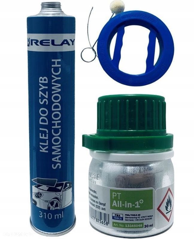 Zestaw montażowy do szyb Klej 310ml + Primer 30ml + Aplikator + Drut - 1