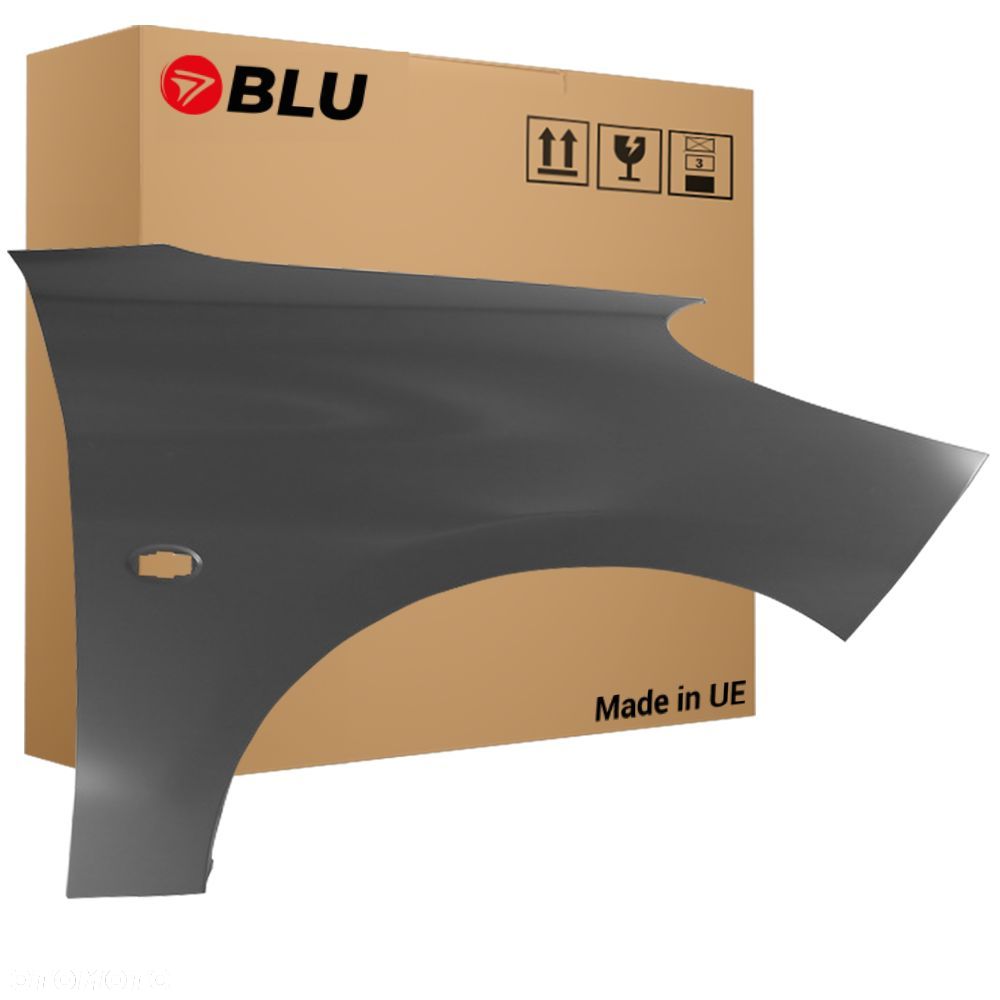 BLU Błotnik PEUGEOT 206+ PLUS KTP prawy szary 2007-2014 przód Gris Shark - 1